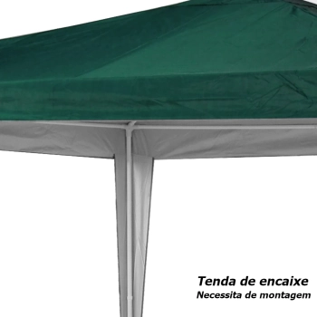 Kit Praia Tenda Gazebo Oxford 3x3 M + Carrinho C/ Avano Preto + 2 Cadeiras de Praia + Cooler 18 L