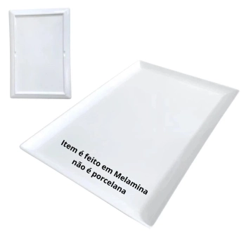 Kit 4 Travessas Fundas para Buffet 35 Cm + 2 Travessas Rasas 35 Cm Retangulares em Melamina Premium