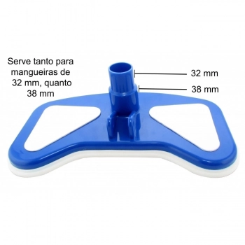 Kit Limpeza de Piscina Aspirador + Peneira Plstica + Escova Reta 26 Cm