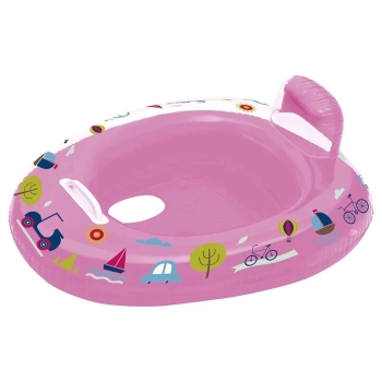 Kit Boia Bote Infantil com Fralda Rosa + Boia de Brao Infantil + Baldinho de Praia com 8 Peas Rosa