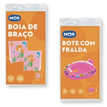 Kit Boia Bote Infantil com Fralda Rosa + Boia de Brao Infantil + Baldinho de Praia com 8 Peas Rosa