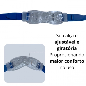 Kit Colete Infantil 2 a 8 Anos + culos de Natao com Bandana Proteo Uv/ Antiembaante Azul