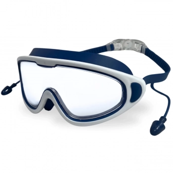 Oculos de Natao com Bandana Proteo Uv/ Antiembaante Azul Mergulho Piscina Master Mor