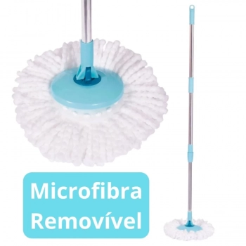 Kit Balde Dobrvel Retrtil 10 Lts Compacto + Mop 13 Lts com Balde Centrifuga