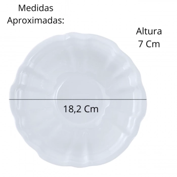 Kit 2 Travessas para Buffet Salada 41cm Curva Funda + Tigelas Ovais Flor 650ml Melamina para Restaurante