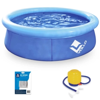 Kit Piscina Infantil 1000 Litros Inflvel Vollo + Mini Bomba Manual + Reparo