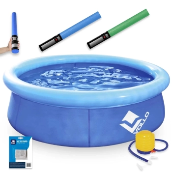 Kit Piscina Infantil 1000 Litros Inflvel Vollo + 2 Espaguete Espada Macarro + Mini Bomba Manual