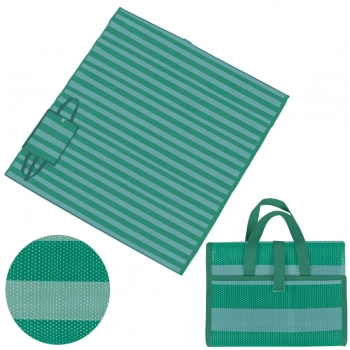 Kit Esteira de Praia Casal com Ala 2,0 X 1,5 M + Cooler Caixa Termica Verde 18 Litros