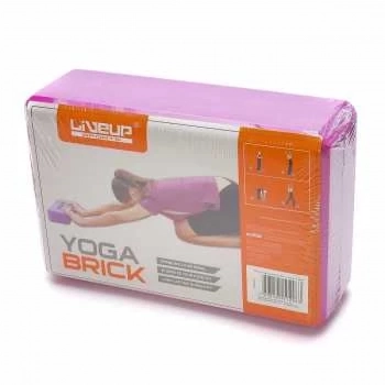 Kit Bloco de Apoio para Yoga em Eva Rosa Liveup + Colchonete Tapete para Yoga Ginstica Eva Rosa