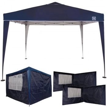 Kit Gazebo Tenda Sanfonada Praia 3x3 M + 4 Paredes Oxford