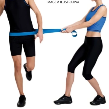 Faixa Elstica Super Band 3,2 Cm Extensor de Intensidade Mdia Azul Liveup Exerccios