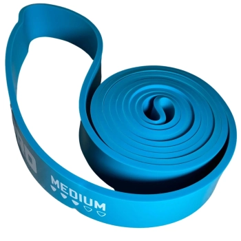 Faixa Elstica Super Band 3,2 Cm Extensor de Intensidade Mdia Azul Liveup Exerccios