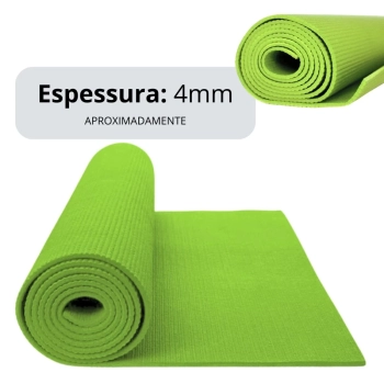 Colchonete Tapete Yoga Ginstica Eva Verde Exerccios 1,73 Metros Liveup Sports