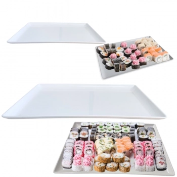 Kit Pratos de 24,5 X 16,5 Cm + 35 X 24 Cm para Restaurante Japons Melamina