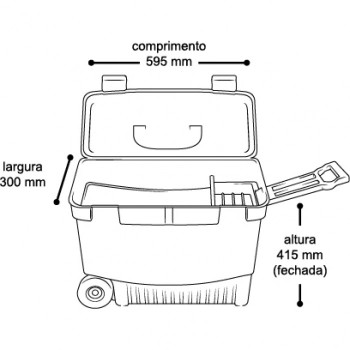 Maleta Caixa de Ferramentas com Rodas Car Box