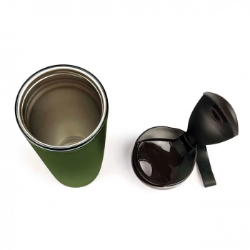 Copo com Tampa para Caf 450ml Ao Inox Antiqueda Verde