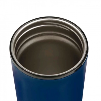 Copo com Tampa para Caf 450ml Ao Inox Antiqueda Azul