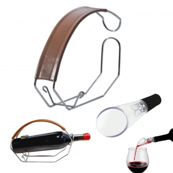 Suporte para Vinho Firenze + Pourer e Aerador de Vinho