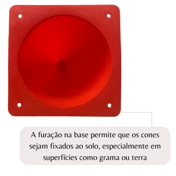 Cone de Agilidade para Demarcao com 28 Cm Vermelho Liveup