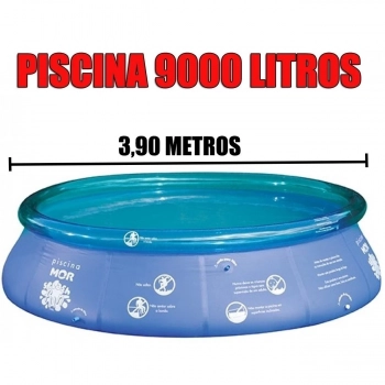 Kit Piscina Redonda Inflvel 9000 L + Capa e Forro e Filtro 110 V