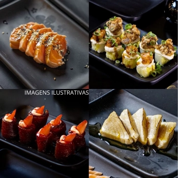 Kit 25 Travessas Pratos Retangulares Pretos para Petiscos e Sushi 17,8 Cm para Restaurante Melamina Premium