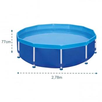 Kit Piscina Circular Estrutural 4500 L + Capa + Forro + Filtro 220v Mor