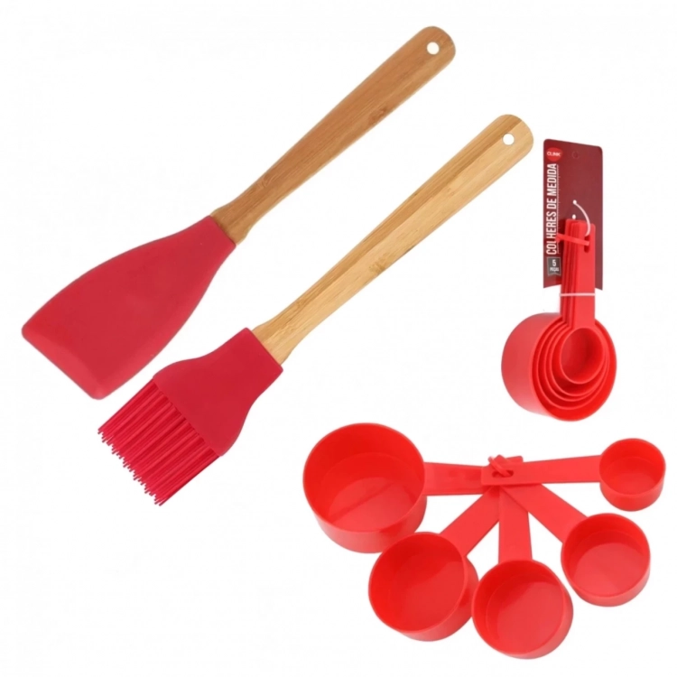 Mandiali E Shop Kit Esp Tula Silicone Pincel De Silicone Medidor