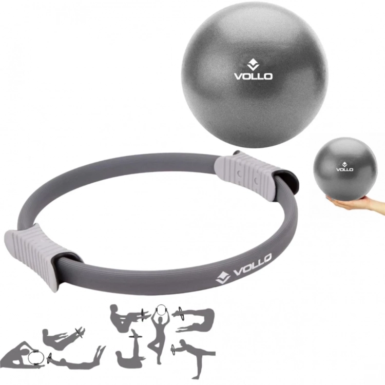 Mandiali E Shop Kit Arco Anel De Pilates Mini Bola Overball Cm